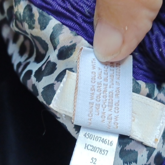 #273 Chico's Purple Textured Dress Jacket Blazer Size 2 (12) - Picture 6 of 7